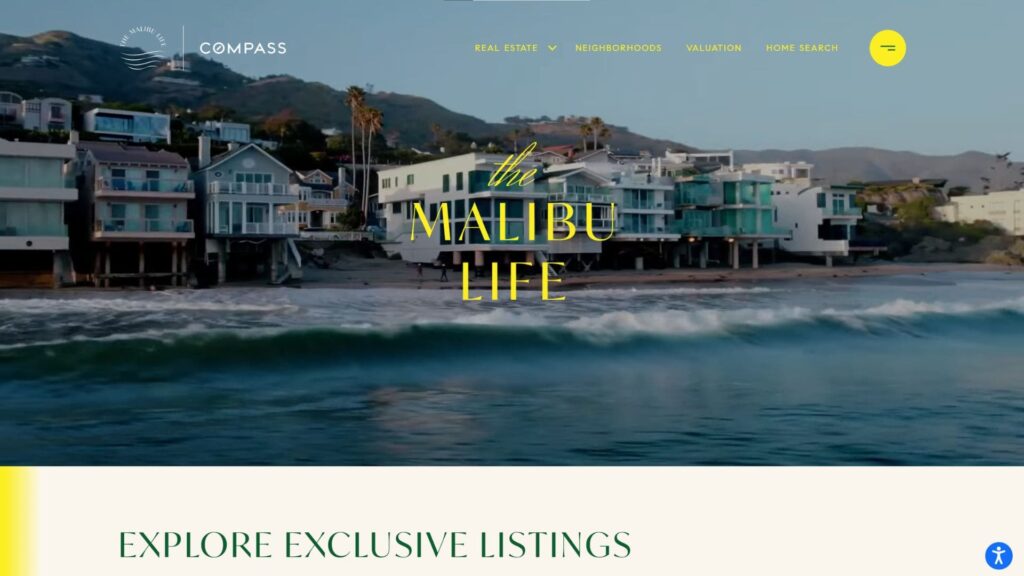 Screenshot of the best video from The Malibu Life website created by Luxury Presence.