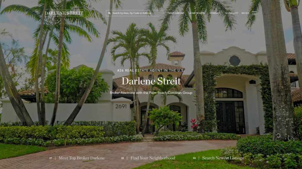 Screenshot of the best design from Darlene Streit website created by Luxury Presence.