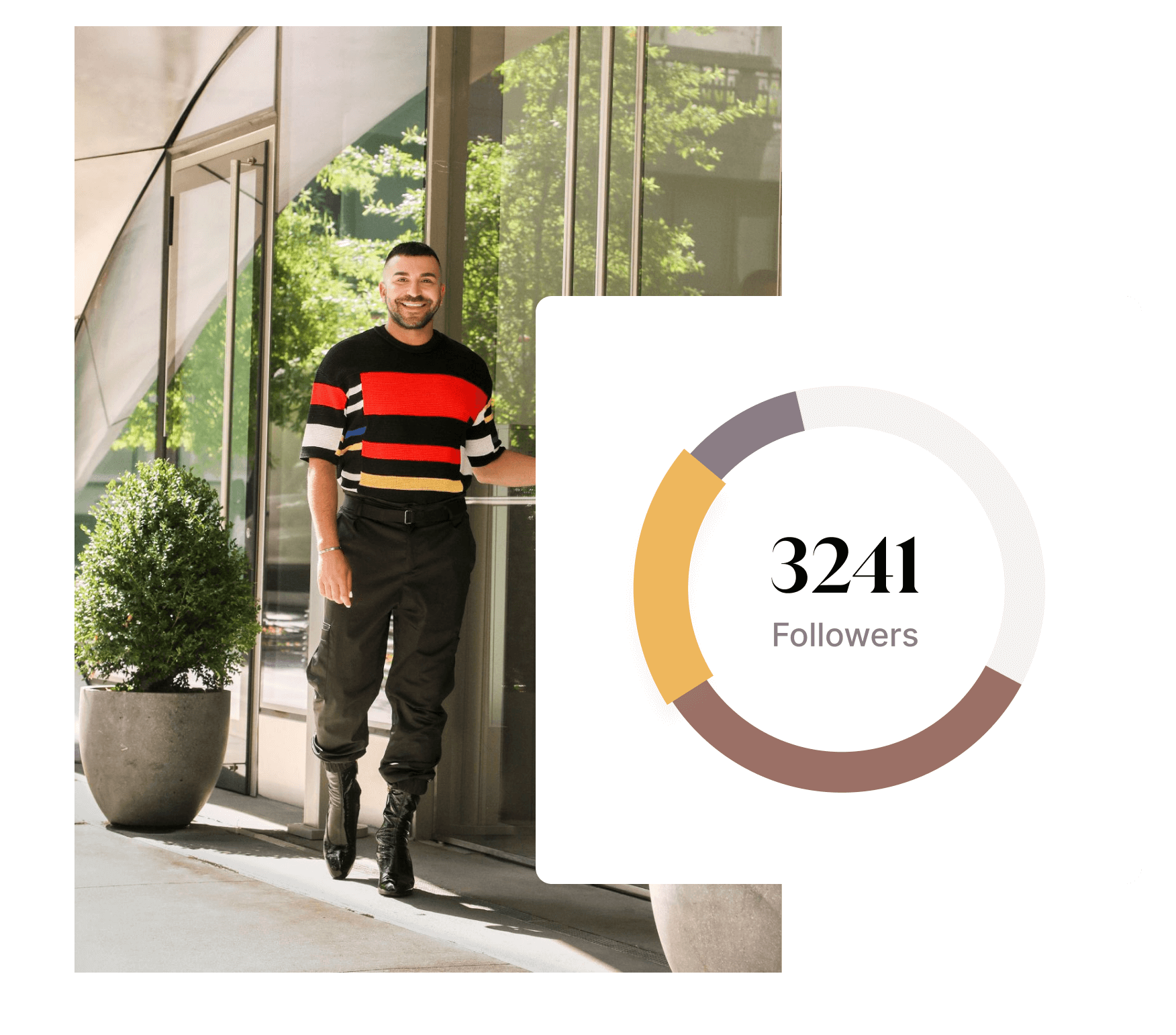 graphic showing real estate agent and follower count for instagram