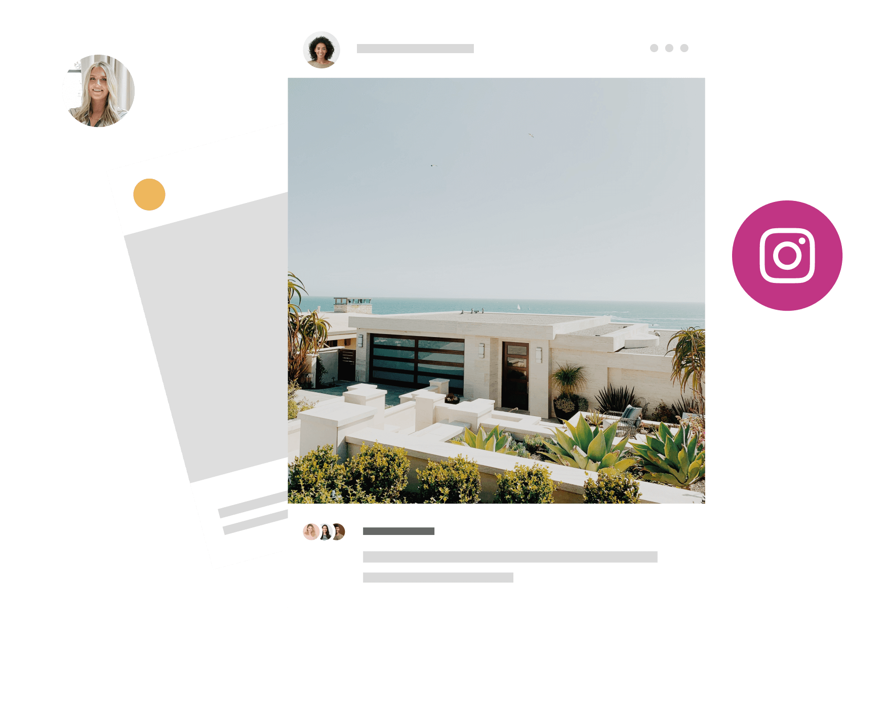 graphics depicting an instagram post
